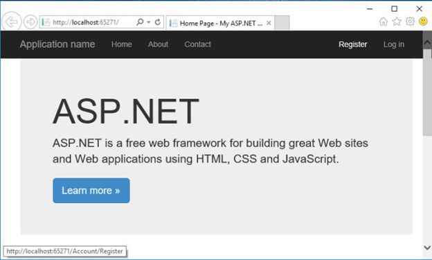 Web App Home Page